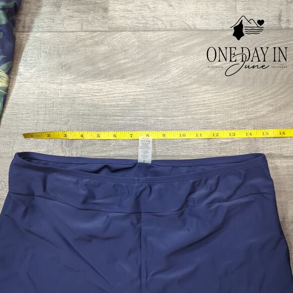 CharmLeaks Tropical Halter Boy Short Tankini Swimsuit Size L - Picture 3 of 4